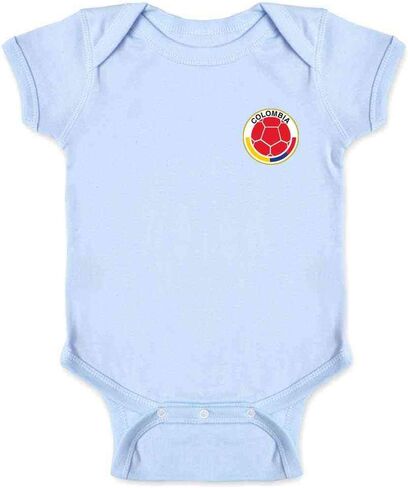 Pop Threads Colombia Futbol Soccer Retro National Team Sports Infant Baby Boy Girl Bodysuit in Saudi Arabia