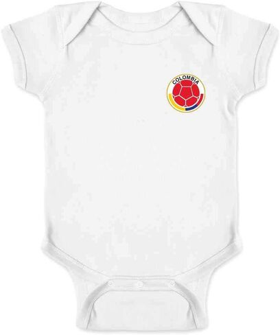 Pop Threads Colombia Futbol Soccer Retro National Team Sports Infant Baby Boy Girl Bodysuit in Saudi Arabia