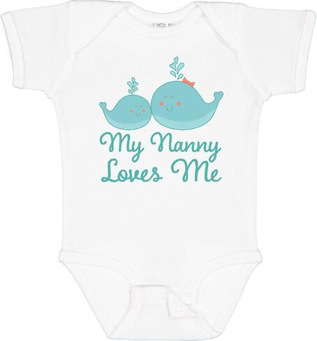 inktastic Nanny Loves Me Grandchild Whale Baby Bodysuit in Saudi Arabia