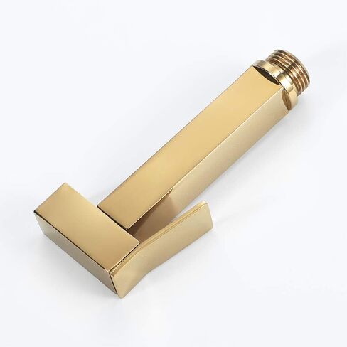 Hand HeldSprayer for Toilet, High Pressure Square Sprayer Kit Portable Rust Proof Shower Sprayer Head for Personal Hygiene,Gold(Chrome) in Kuwait