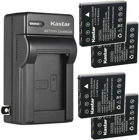 استبدال شاحن بطارية الجدار Kastar AC لـ Panasonic CGA-S004 ، CGA-S004A ، CGA-S004A/1B ، CGA-S004E/1B ، DMW-BCB7 ، DE-992 ، DE-992A Charger ، Panasonic LUMIX DMC-FX2 ، LUMIX DMC-FX7 in Kuwait