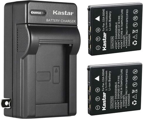 استبدال شاحن بطارية الجدار Kastar AC لـ Panasonic CGA-S004 ، CGA-S004A ، CGA-S004A/1B ، CGA-S004E/1B ، DMW-BCB7 ، DE-992 ، DE-992A Charger ، Panasonic LUMIX DMC-FX2 ، LUMIX DMC-FX7 in Kuwait