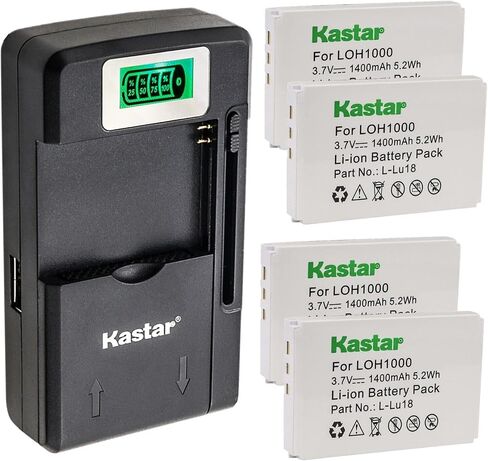Kastar LOH1000 Smart LCD Charger Replacement for Logitech 190582-0000, F12440056, K398, L-LU18 Battery, Logitech Harmony 915 Remote, Internet Radio, Squeezebox Duet Controler in Saudi Arabia