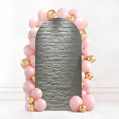 7.2FT Wedding Arch Backdrop Cover Empty Room lamp Spandex Fitted Round Top Arch Stand Covers for Birthday Party Baby Shower Banquet Decoration in Saudi Arabia