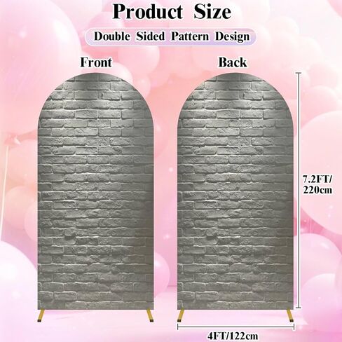 7.2FT Wedding Arch Backdrop Cover Empty Room lamp Spandex Fitted Round Top Arch Stand Covers for Birthday Party Baby Shower Banquet Decoration in Saudi Arabia