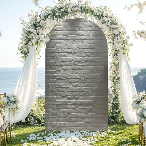 7.2FT Wedding Arch Backdrop Cover Empty Room lamp Spandex Fitted Round Top Arch Stand Covers for Birthday Party Baby Shower Banquet Decoration in Saudi Arabia