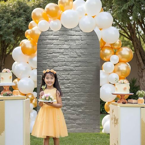 7.2FT Wedding Arch Backdrop Cover Empty Room lamp Spandex Fitted Round Top Arch Stand Covers for Birthday Party Baby Shower Banquet Decoration in Saudi Arabia