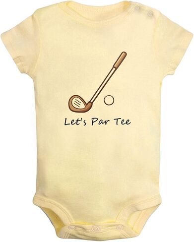 iDzn Let's Par Tee Golf Funny Romper, Newborn Baby Bodysuit, Infant Cute Jumpsuits, 0-24 Months Babies One-Piece Outfits in Saudi Arabia