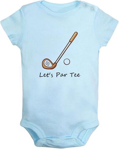 iDzn Let's Par Tee Golf Funny Romper, Newborn Baby Bodysuit, Infant Cute Jumpsuits, 0-24 Months Babies One-Piece Outfits in Saudi Arabia