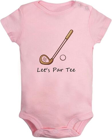 iDzn Let's Par Tee Golf Funny Romper, Newborn Baby Bodysuit, Infant Cute Jumpsuits, 0-24 Months Babies One-Piece Outfits in Saudi Arabia