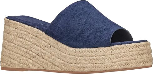 ILLUDE Women's Wedge Sandal Espadrille Platform Slip On Open Toe Wedge Heel Sandals in Kuwait
