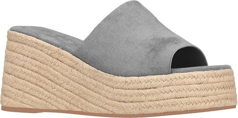 ILLUDE Women's Wedge Sandal Espadrille Platform Slip On Open Toe Wedge Heel Sandals in Kuwait