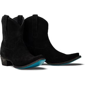 Lane Women's Emma Jane Suede Western Booties Snip Toe - LB0564S 6 1/2 M US Black