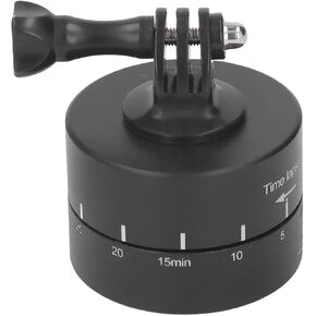 Panoramic 360° Rotation 60min Timer Pan Tilt Aluminum Alloy Tripod Head for Action Cameras Time Lapse