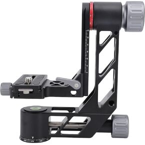 Gimbal Tripod Head, 360° Panorama Lightweight DSLR Cameras Tripod Head with Arca Swiss Quick Release Plate, Supports Horizontal and Vertical Adjustment for Telephoto Lenses