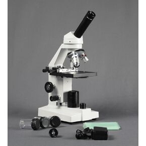 Vision Scientific VME0020-RC-E3-MS2 مجهر اللاسلكي ، التكبير 40x-1000x ، إضاءة LED مع التحكم في الكثافة ، المرحلة الميكانيكية ، التركيز الخشن والغديد ، بطارية قابلة للشحن