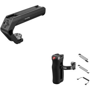 SMALLRIG Lightweight Top Handle with 3/8"-16 Locating Pins for ARRI+Threaded Side Handle with Record Start/Stop Remote Trigger