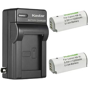 Kastar AC Wall Battery Charger Replacement for Canon NB-9L, NB-9LH Battery, Canon CB-2LB, CB-2LBE Charger, Canon PowerShot N, PowerShot N2, Powershot SD4500 is, IXUS 1000 HS, IXY 50S Camera