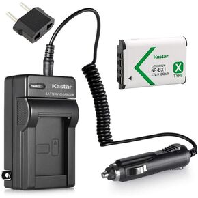 Kastar Battery and Charger Replacement for Sony NP-BX1, M8 and Cyber-Shot DSC-HX50V, HX300, RX1, RX1R, RX100, RX100M, RX100M3, WX300, HDR-AS10, AS15, AS30V, AS100V, AS100VR, CX240, MV1, PJ275 Camera