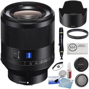 Sony Planar T* FE 50mm f/1.4 ZA Lens Bundled with 72mm UV Filter + 5-Piece Camera Cleaning Kit + Cleaning Lens Pen + Lens Cap Keeper + Microfiber Cleaning Cloth (6 Items)