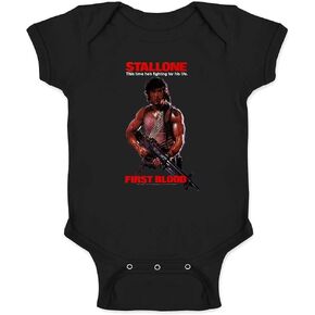 Pop Threads Rambo First Blood Stallone 80s Movie Infant Baby Boy Girl Bodysuit