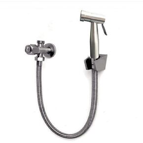Toilet Spray HandheldDouche Kit Bathroom Wall Mounted Showers Rear Cleaning Valve Washing Machine Set - Stainless Steel Flusher Toilet Booster Spray Gun Wall Mounted
