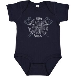 Viking Blood Runs Through My Veins Baby Infant Bodysuit
