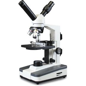 Vision Scientific VME0008-T-RC-E3-M Dual View Cordless Microscope, 4X–1000x, LED Illumination with Intensity Control, Mechanical Stage, Coarse and Fine Focus, 110V or Cordless Rechargeable Battery