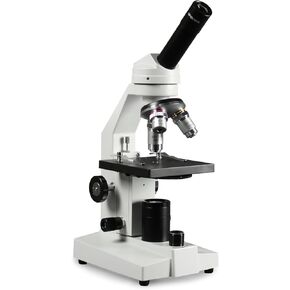 Vision Scientific VME0020-E2 Student LED Microscope, 10x WF and 20x WF Eyepiece, 40x–800x Magnification, LED Illumination with Light Intensity Control, Coarse and Fine Focus