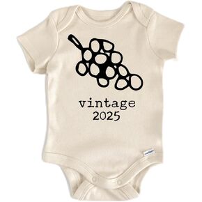 Vintage Wine Grapes - Baby Boy Girl Clothes Infant Bodysuit Funny Cute Newborn