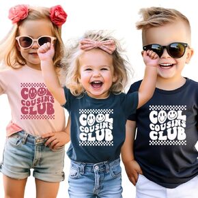 Cool Cousin Club, Personalized Cousin Crew Shirts For Kids, Baby, Toddler Cousin Shirts For Kids, Matching Cousin Tshirts, Family Matching Outfits For Cousins Boy Or Girl.