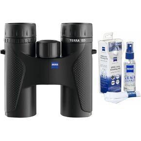Zeiss 10x32 Terra ED Binoculars (Black) & Zeiss Cleaning Kit Bundle (2 Items)