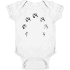 Pop Threads Moon Phases Lunar Cycle Astronomy La Luna Full Infant Baby Boy Girl Bodysuit
