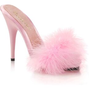 Fabulicious Women's Poise-501F Marabou Slipper