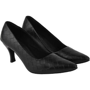 Women’s Classic Black Heels – Pointed Toe High Heel Pump – Elegant Stiletto Heels for Office, Party, or Evening Wear