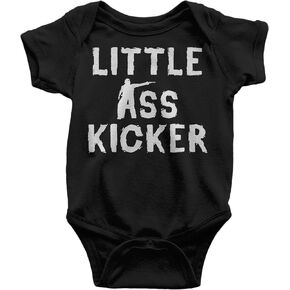 Inspired by Walking Dead, Little Ass Kicker Bodysuit, Black 0-3 mo