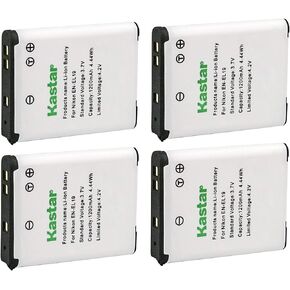 Kastar Battery 4 Pack Replacement for Nikon EN-EL19 Coolpix S2600 S2700 S2750 S2800 S3100 S3300 S3400 S3500 S3600 S3700 S4100 S4300 S4400 S6600 S6700 S6800 S6900 S7000 and NP-BJ1 NPBJ1 DSC-RX0