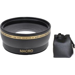 0.43x hi def wide angle مع عدسة ماكرو لـ nikon Z50 Z 50 Z-50 (46 مم أو 52 مم متوافق)