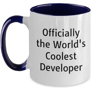 Officially The World's Coolest Developer Gifts - Two Tone Coffee Mug - Christmas Unique