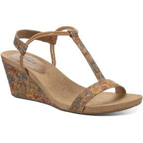 Style & Co. Womens Mulan Cork Wedge Sandals Tan 8 Medium (B,M)