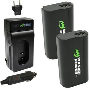 Wasabi Power Battery (2-Pack) and Charger for Panasonic DMW-BLJ31 and Panasonic Lumix DC-S1, DC-S1H, DC-S1R, LUMIX S Series Mirrorless Cameras