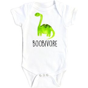 Dinosaur Boobivore - Baby Boy Girl Clothes Infant Bodysuit Funny Cute Newborn