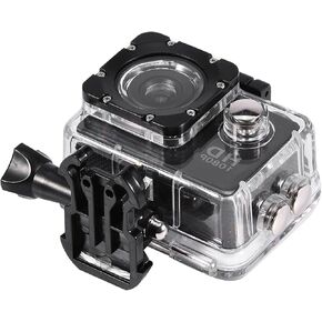 Action Camera Outdoor Sports Cam with Housing Case, Cycling Sports Mini Camcorder Build in Rechargeable Batteries with Mounting Accessories Kits (Black)