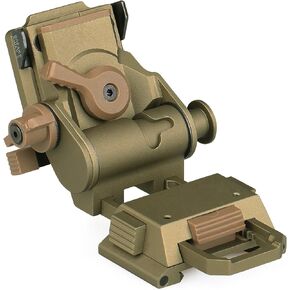 Aluminum Alloy L4G24 Helmet Adapter - Adjustable, Compatible with Night Vision Goggle PVS18 - Tan