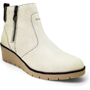 Revere Amarillo Women's Leather Wedge Booties - Premium Fall-Ready Ankle Boots with Zip Fastening and Orthotic-Friendly Comfort