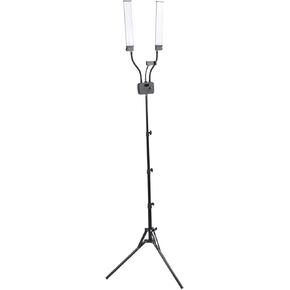 Double Arms LED Fill Light 45W Dimmable Video Light with Adjustable Tripod Stand & Phone Holder for Live Streaming Makeup Photography (US Plug)