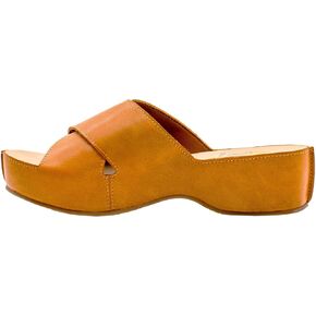 VOLATILE Womens Edith Platform Slide Casual Sandals Casual Low Heel 1-2" - Brown