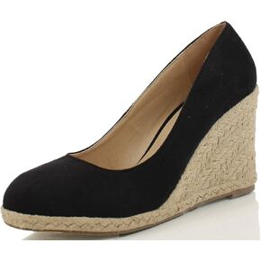 Delicious Womens Parma Round Toe Espadrille Wedge Slip On Sandals