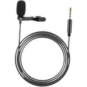 Lapel Microphone Clip on Mini Lapel Mic Lavalier Microphone with 3.5mm Jack for Video Conference