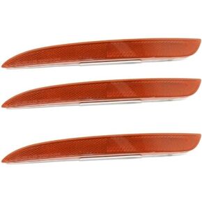 3 Set of - BBM4515M0C Bumper Face Bar Reflector Light Lamp Rear Driver Left Side Left